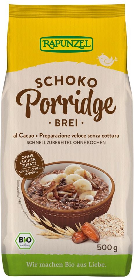 Rapunzel Bio Guten Morgen Frühstücksbrei, Kakao-Banane 500 g Brei