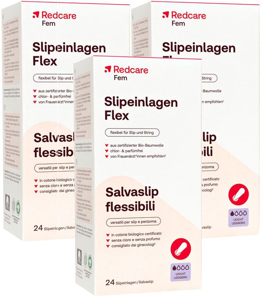 Redcare Slipeinlagen Flex Dreierpack 3x24 St Binden