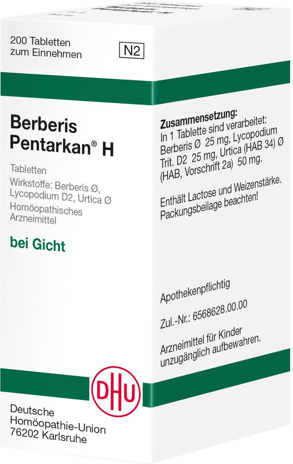 Berberis Pentarkan H Tabletten 200 St