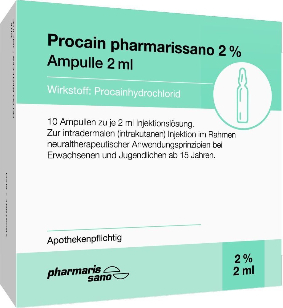 Procain pharmarissano 2% Injektionslösung Ampullen 2 ml
