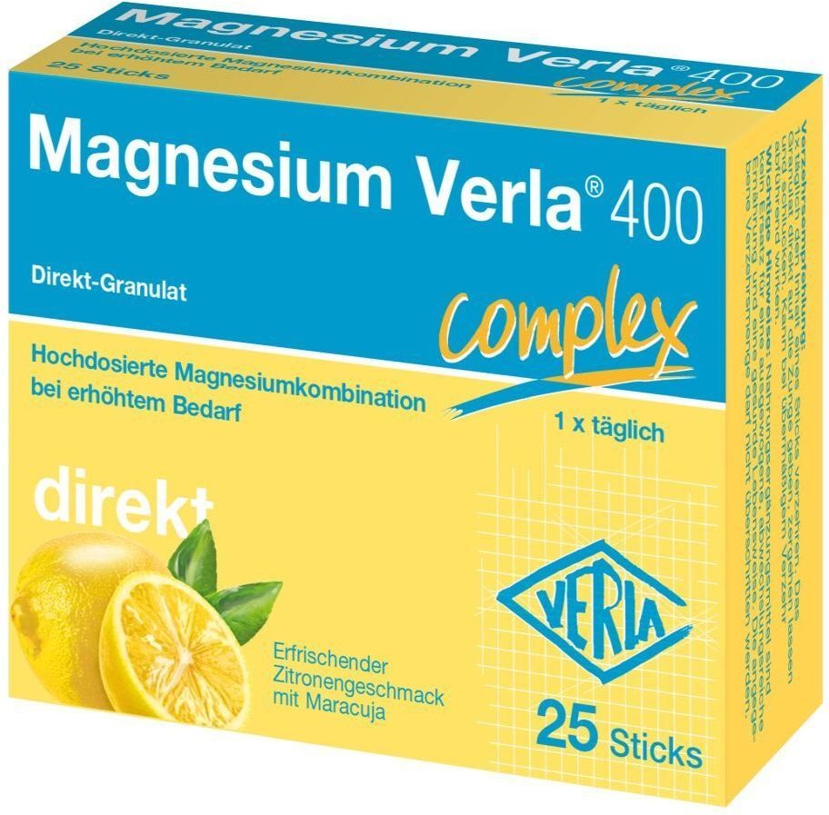 Magnesium Verla 400 Zitrone Direkt-Granulat 25 St Granulat