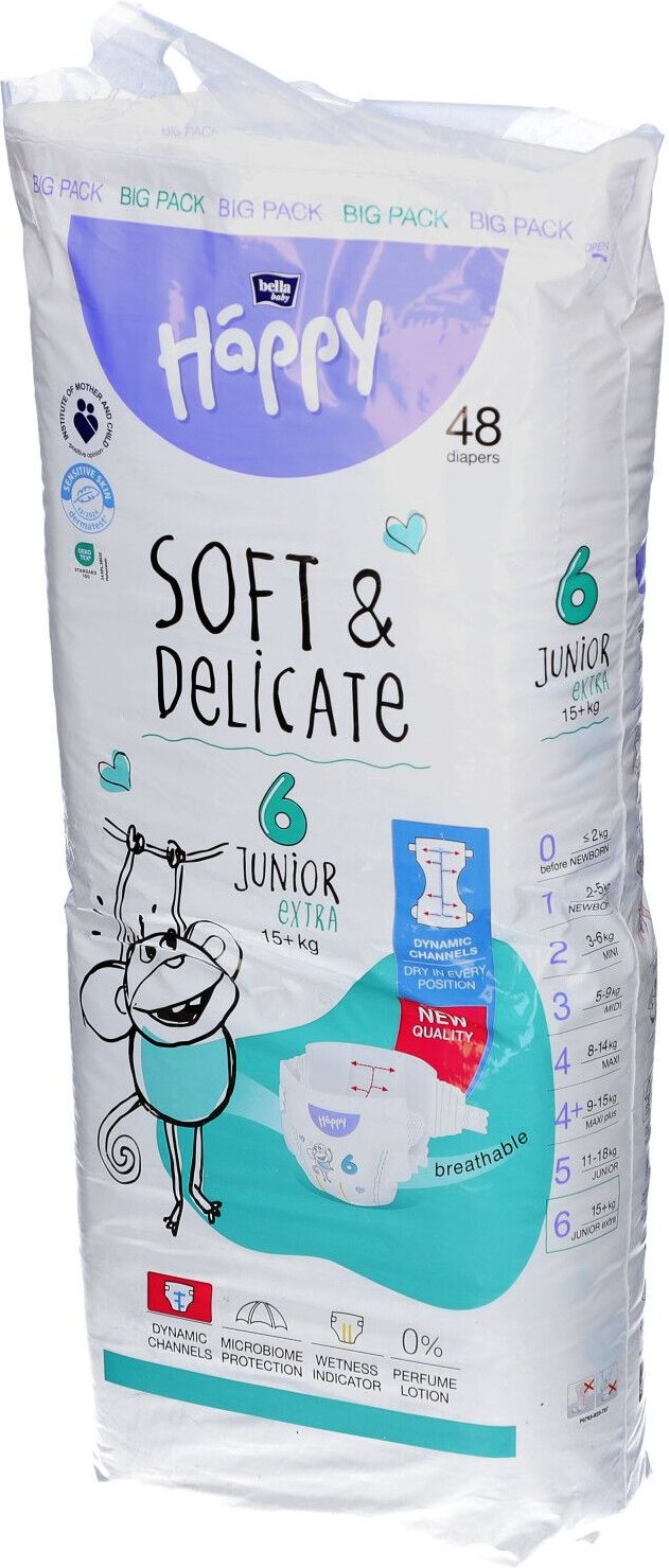 Bella baby Happy Windeln Gr.6 Junior extra 15+kgBP 48 St