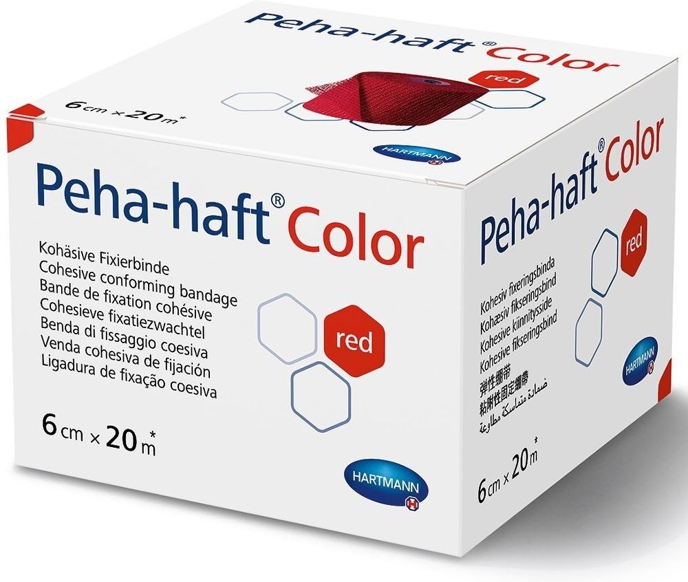 Peha-Haft Color Fixierb.latexfrei 6 cmx20 m rot 6x 6x1 St Binden