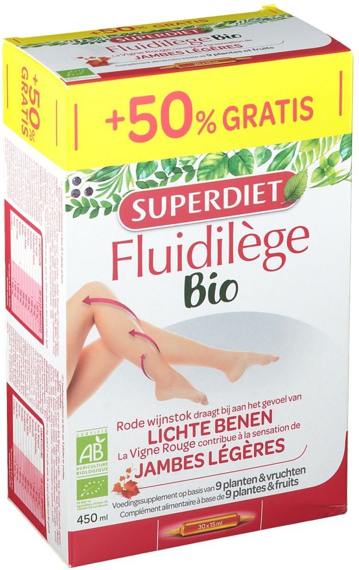 Super Diet Fluidilege Bio Promo Verlaagde Prijs 30x15 ml Trinkampullen