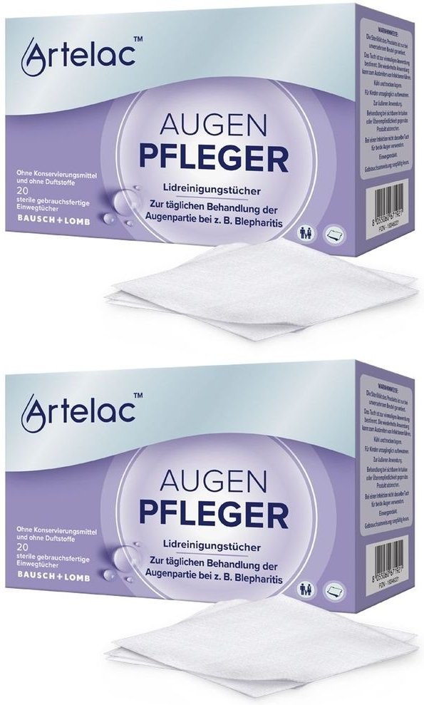 Artelac Augenpfleger Lidreinigungstücher 2x 2x20 St Tücher