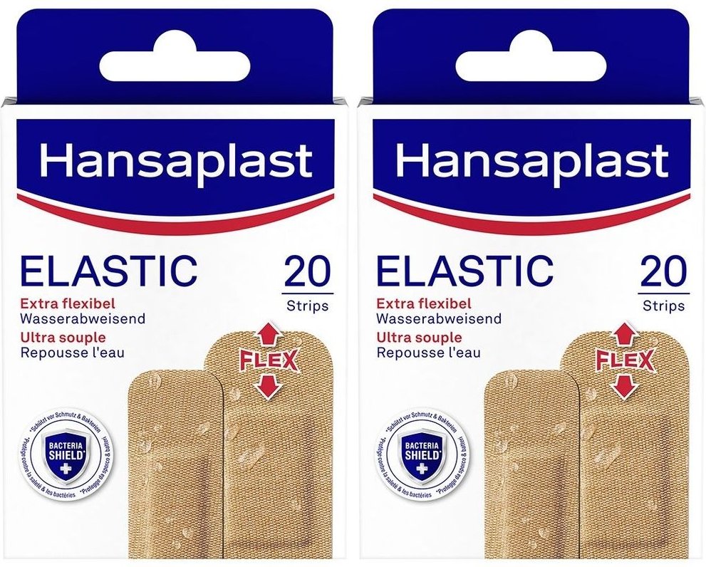 Hansaplast Elastic Pflasterstrips 2x 2x20 St Pflaster