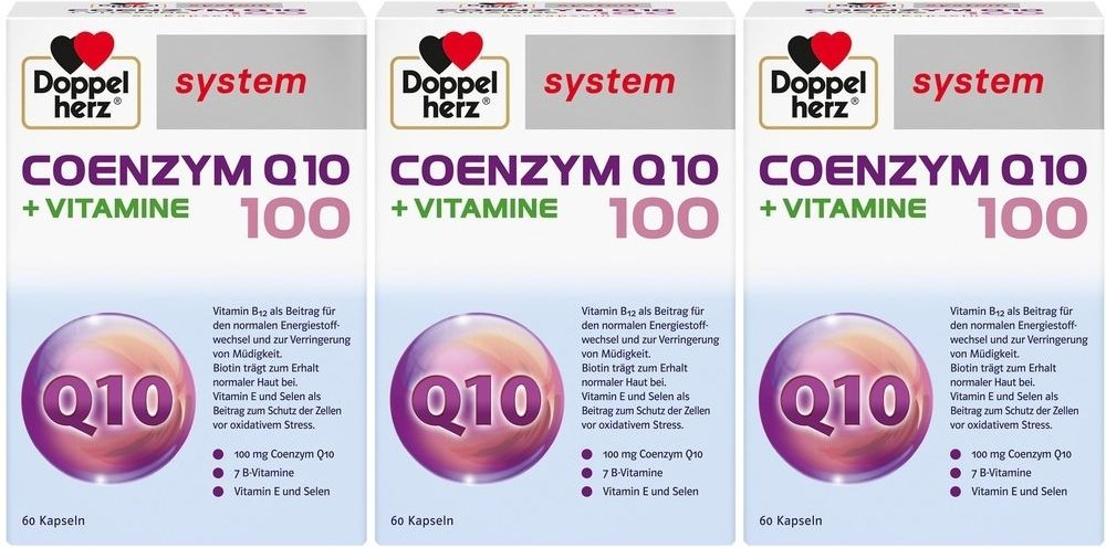 Doppelherz Coenzym Q10 100+Vitamine system Kapseln 3x 3x60 St