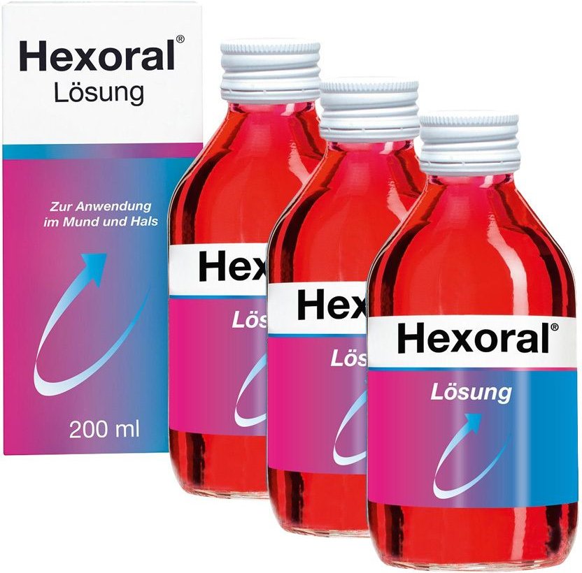 Hexoral® Lösung bei Entzündungen in Mund und Rachen x3 3x200 ml