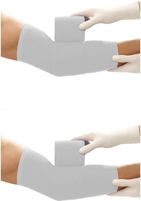 Mollelast haft Binden latexfrei 6 cmx4 m weiß 2x 2x1 St