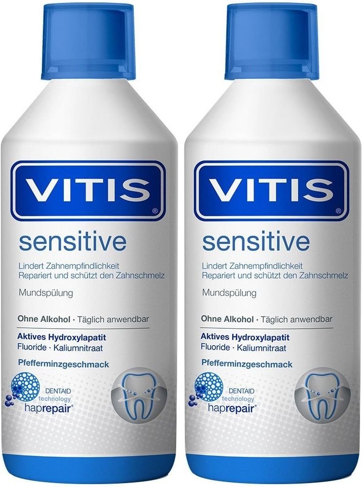 Vitis sensitive Mundspülung 2x 2x500 ml Mundwasser