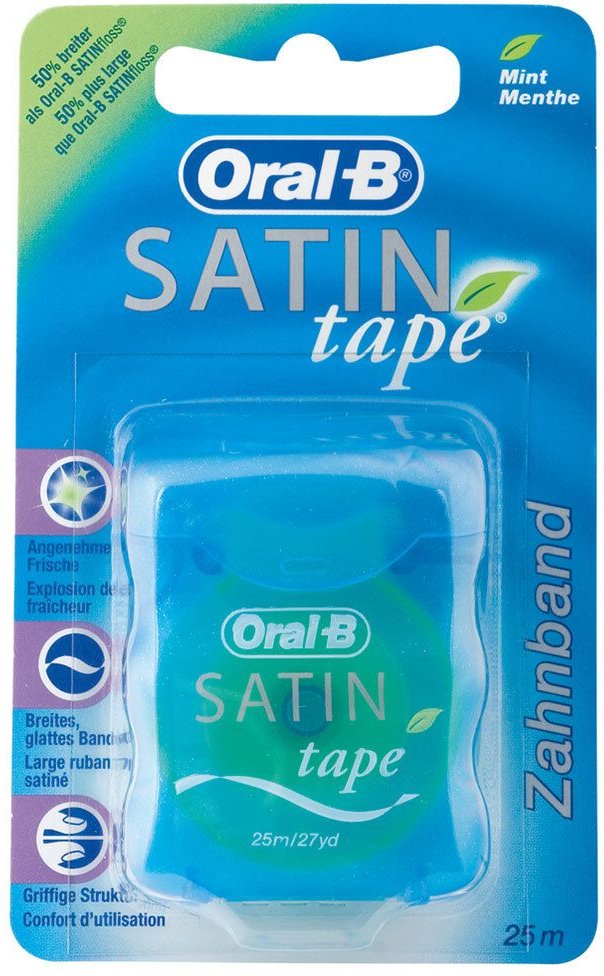 Oral B Zahnseide SATINtape blau Blisterkarte 1 St