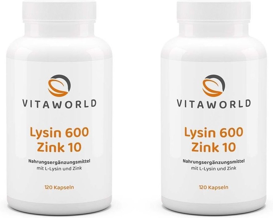 Lysin 600Mg Plus Zink 10Mg x2 2x120 St Kapseln
