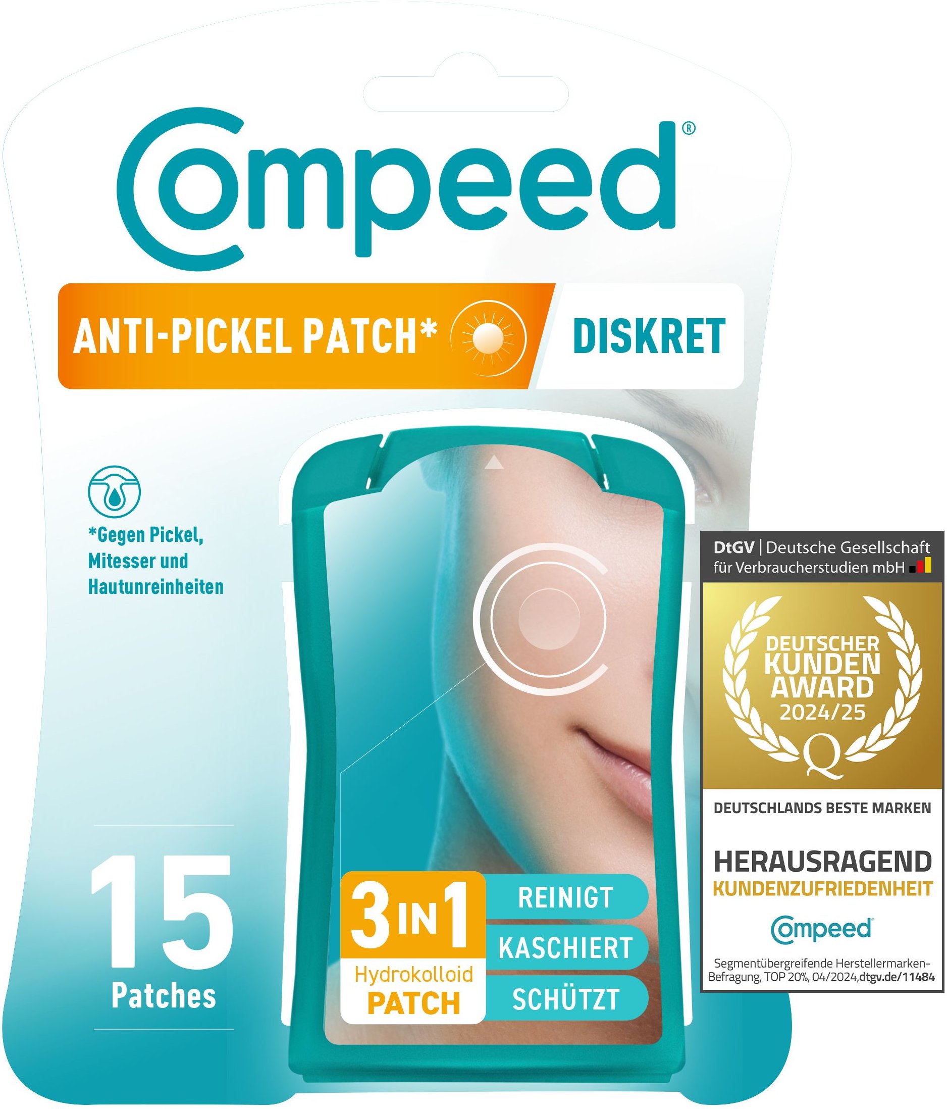 Compeed Anti-Pickel Patch diskret 15 St Pflaster