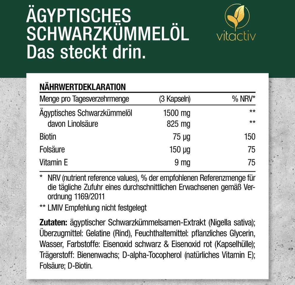 Ägyptisches Schwarzkümmelöl Weichkapseln 90 St Kapseln