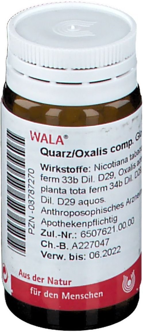 Quarz/Oxalis comp.Globuli 20 g Globuli