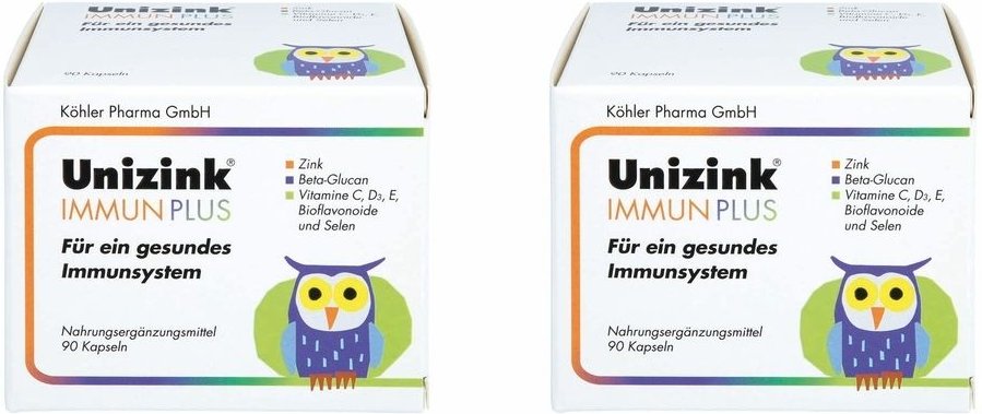 Unizink Immun Plus Kapseln 2x 2x1x90 St