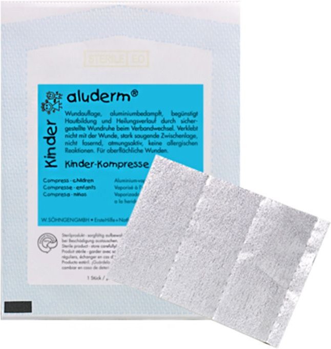 Aluderm Kinder Kompressen 6x8 cm 1 St