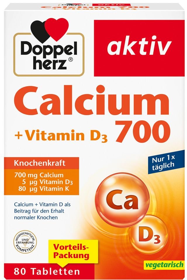 Doppelherz Calcium 700+Vitamin D3 Tabletten 80 St