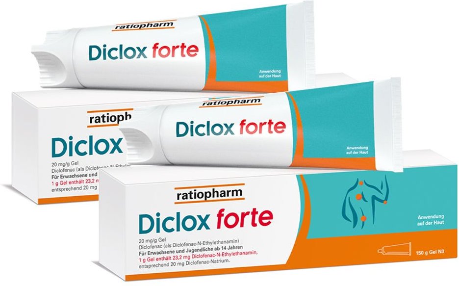 2x Diclox forte ratiopharm 2x150 g Gel