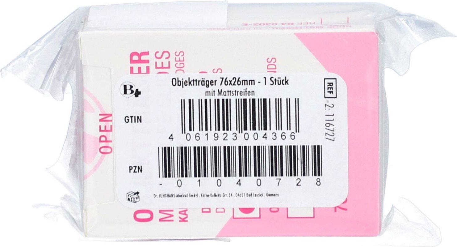 Objektträger 26x76 mm Mattstreifen 50 St Zubehör