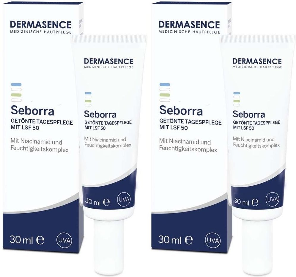 Dermasence Seborra Getönte Tagespflege mit LSF 50 2x 2x30 ml Creme