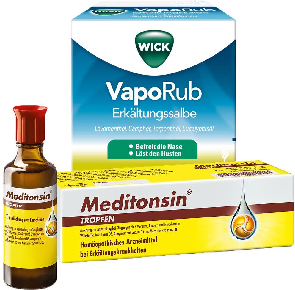 Thumbnail - Abwehrset Wick VapoRub + Meditonsin Tropfen 1 St Set