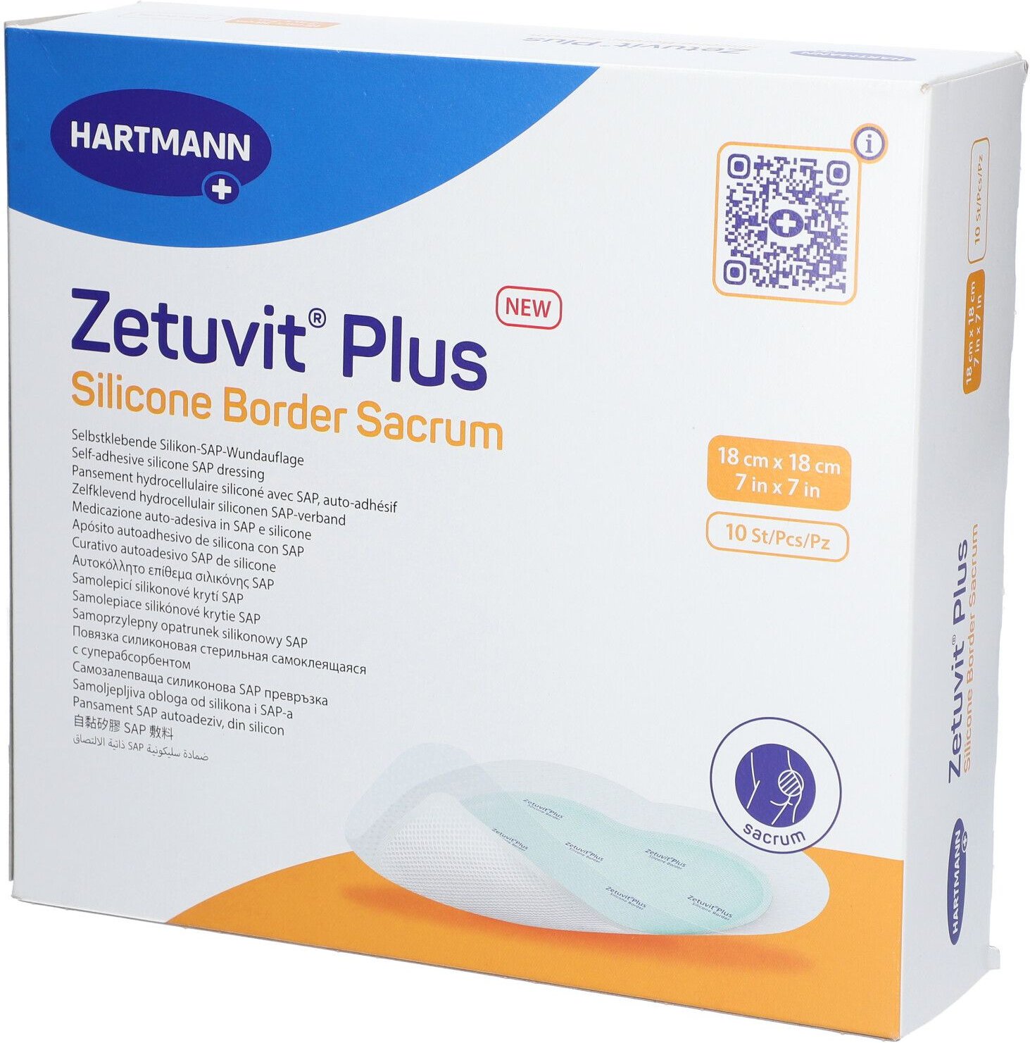 Zetuvit Plus Silicone Border steril Sacrum 18x18cm 10 St Kompressen