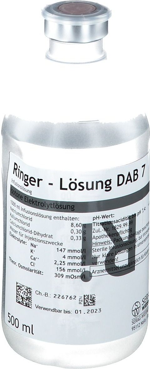 Ringer Lösung DAB 7 Plastik 500 ml Infusionslösung