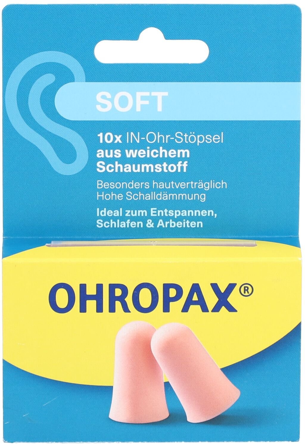Ohropax soft Schaumstoff In-Ohr Stöpsel 10 St Ohrstöpsel