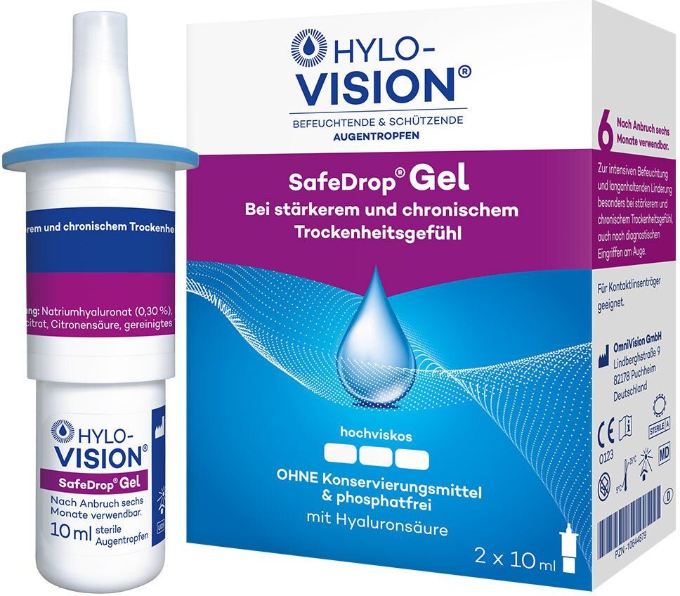 Hylo-Vision SafeDrop Gel Augentropfen 2x10 ml