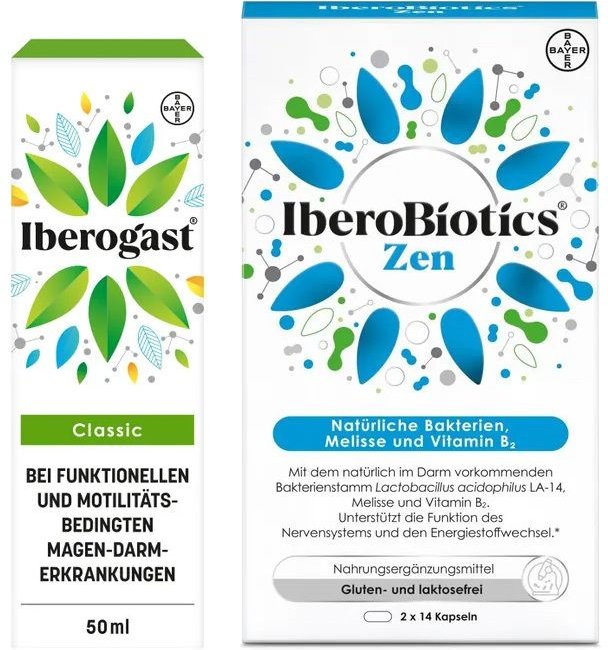 Iberogast Classic Flüssigkeit zum Einnehmen & Iberobiotics Zen 1 St Kombipackung