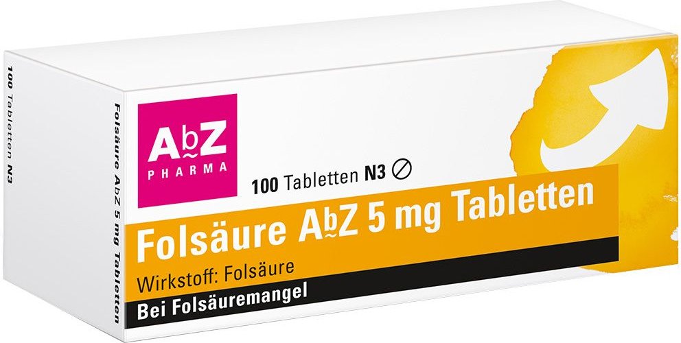 Folsäure AbZ 5 mg Tabletten