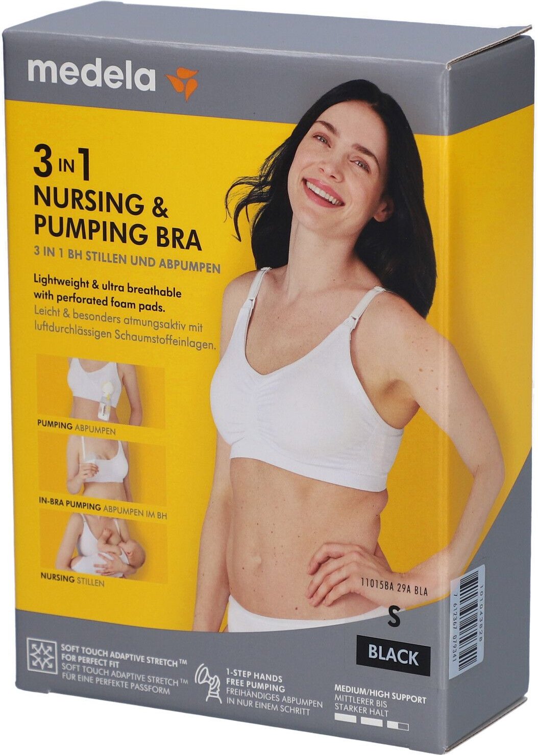Medela 3in1 nursing & pumping BH S schwarz 1 St Bustier