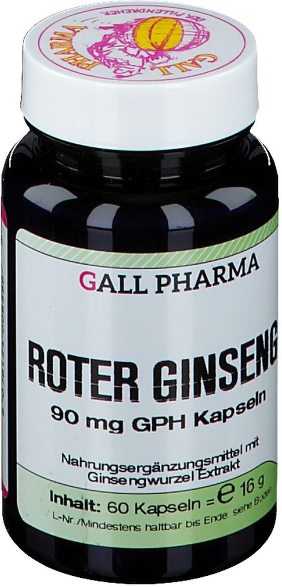 Roter Ginseng 90 mg GPH Kapseln 60 St