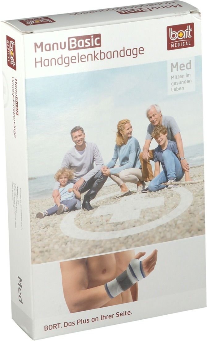 Bort ManuBasic Bandage rechts XL silber 1 St Bandage(s)