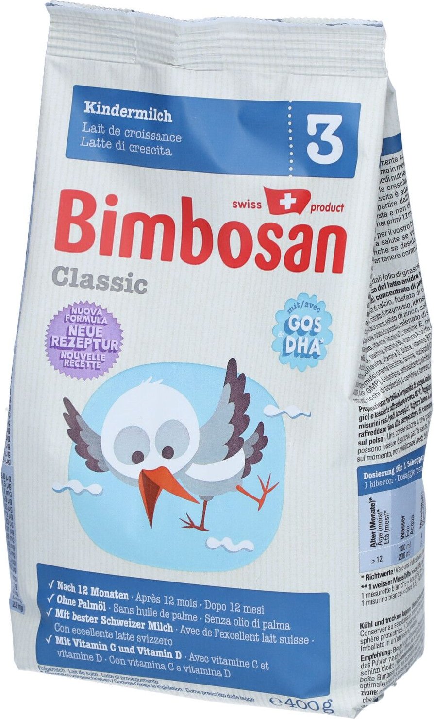 Bimbosan Classic 3 Kinder refill 400 g Puder