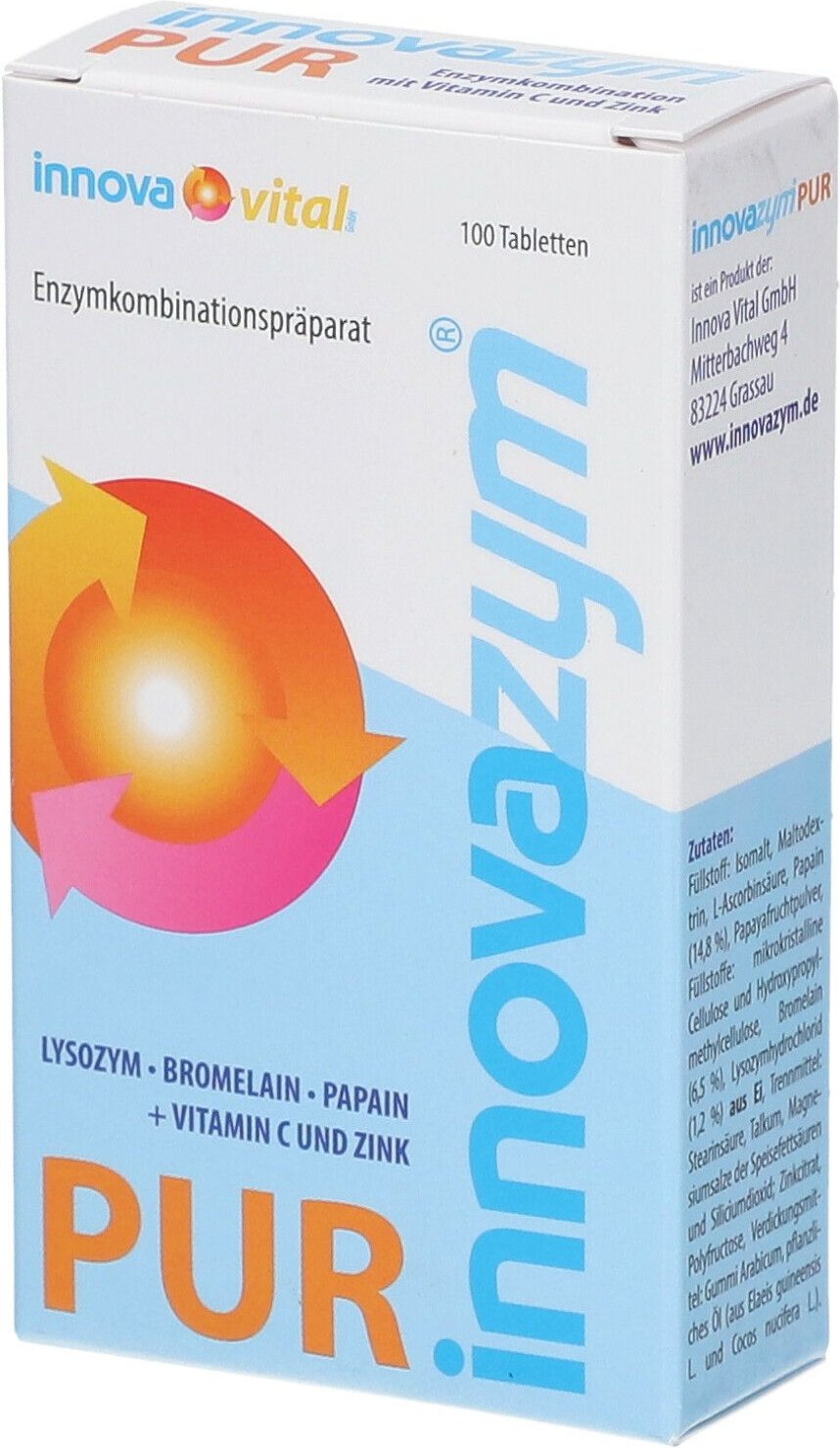Innovazym pur magensaftresistente Tabletten 100 St magensaftresistent
