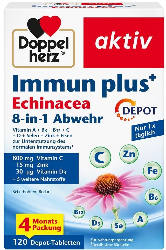 Thumbnail - Doppelherz Immun plus Echinacea Depot Tabletten 120 St