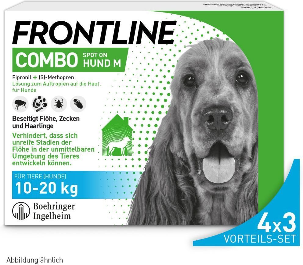 Thumbnail - Frontline Combo Spot on gegen Flöhe und Zecken Hund M 10-20kg 4x3 St Lösung