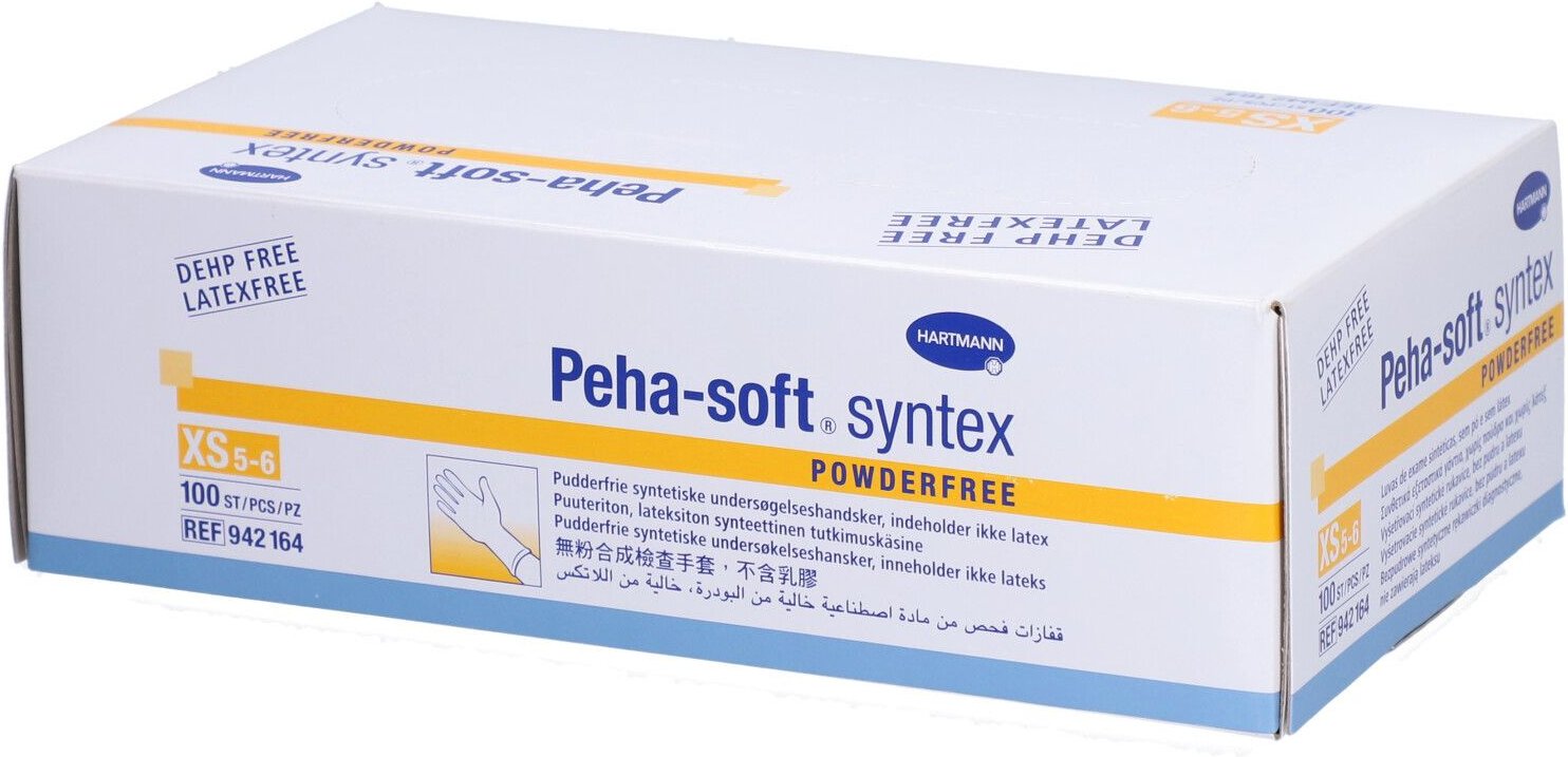 Peha-Soft Syntex Unters.Handsch.unste.pud.frei XS 100 St Handschuhe