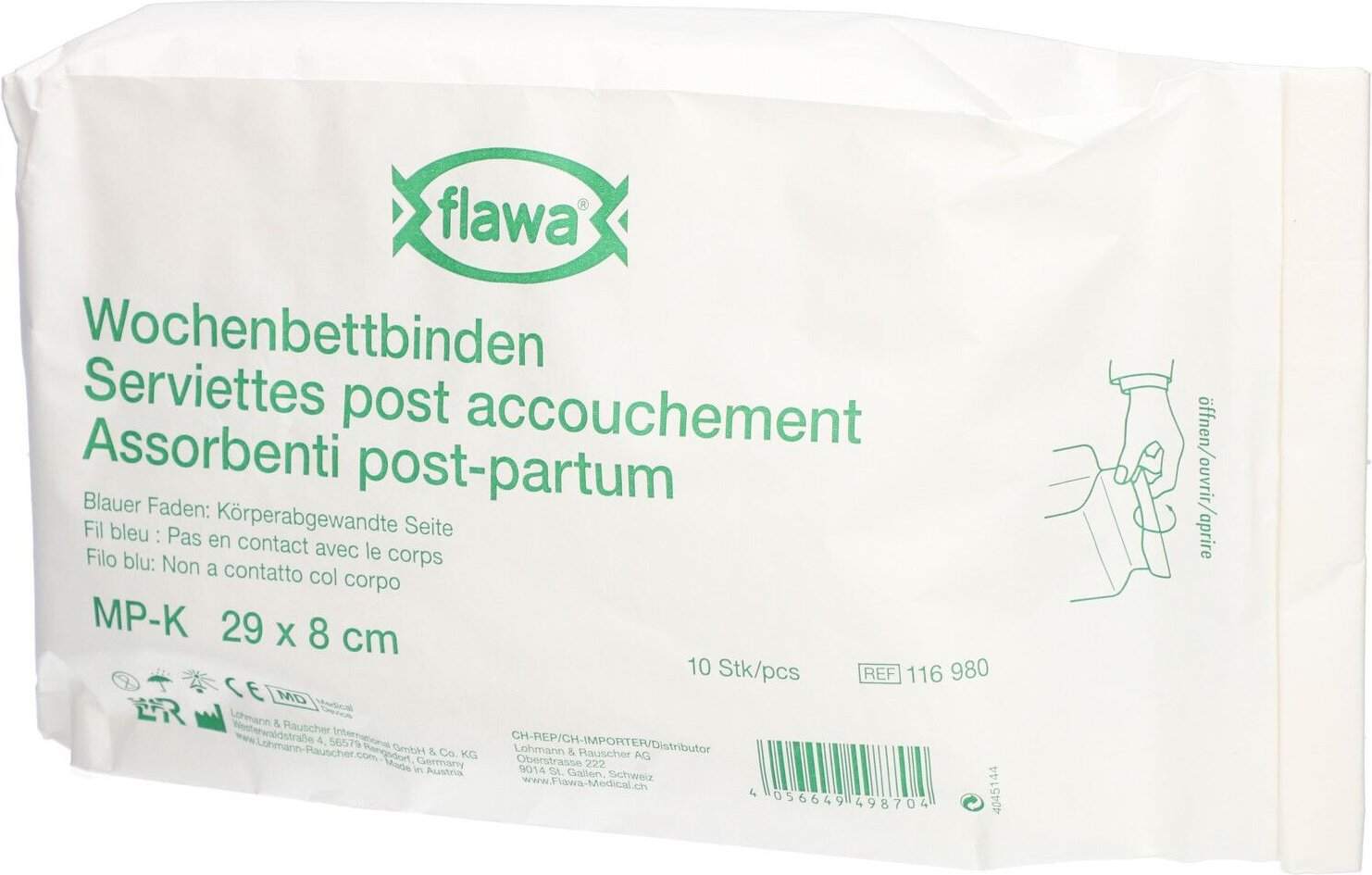 Flawa Wochenbettbinden Mp-K 10 Stk St Bandage(s)