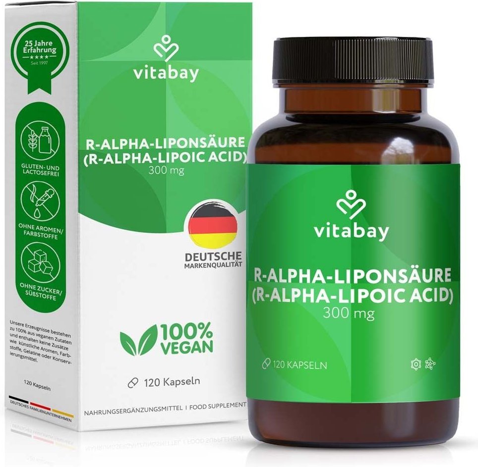 R-Alpha-Liponsäure 300 mg mit Thioctsäure Kapseln