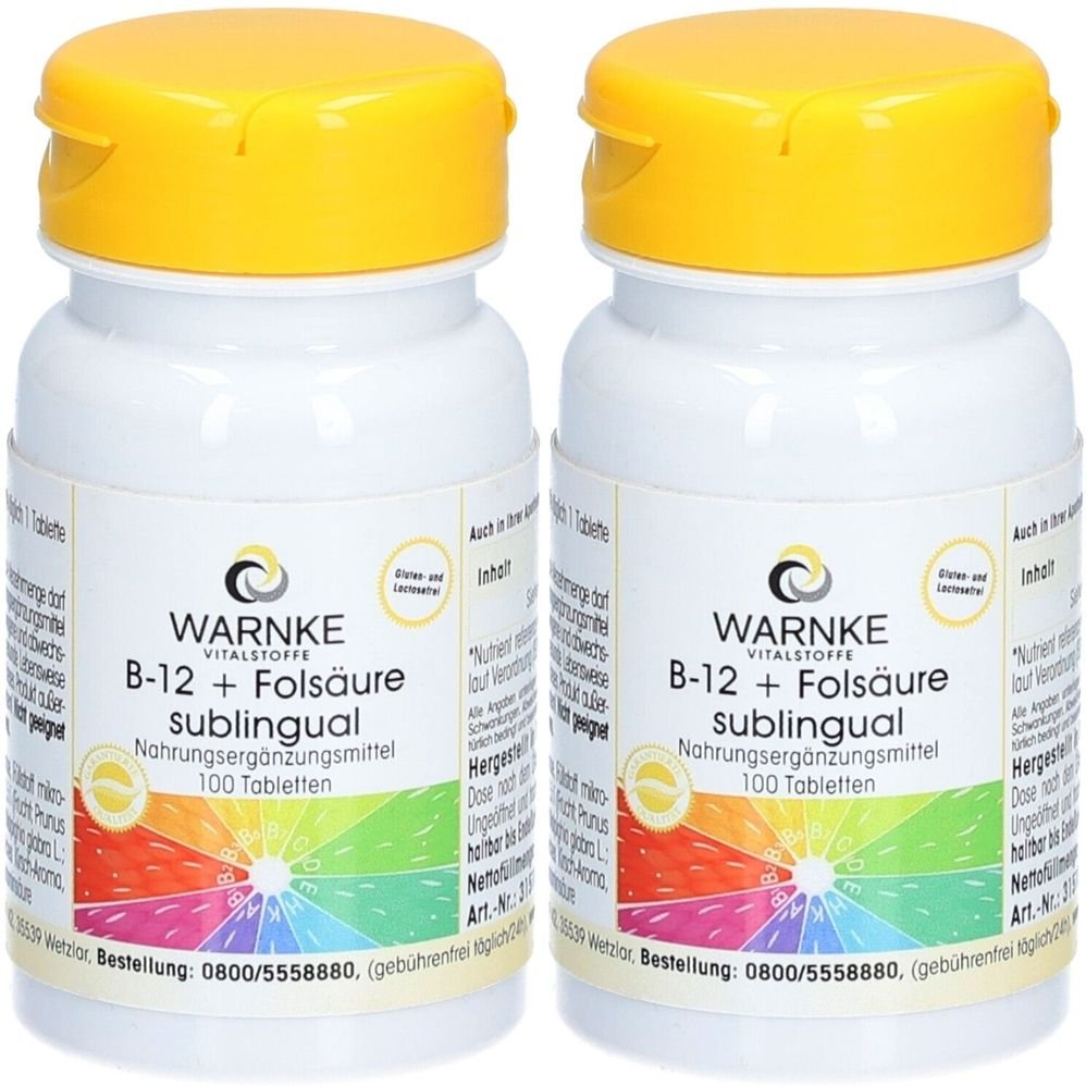 B-12+Folsäure sublingual Tabletten 2x 2x100 St