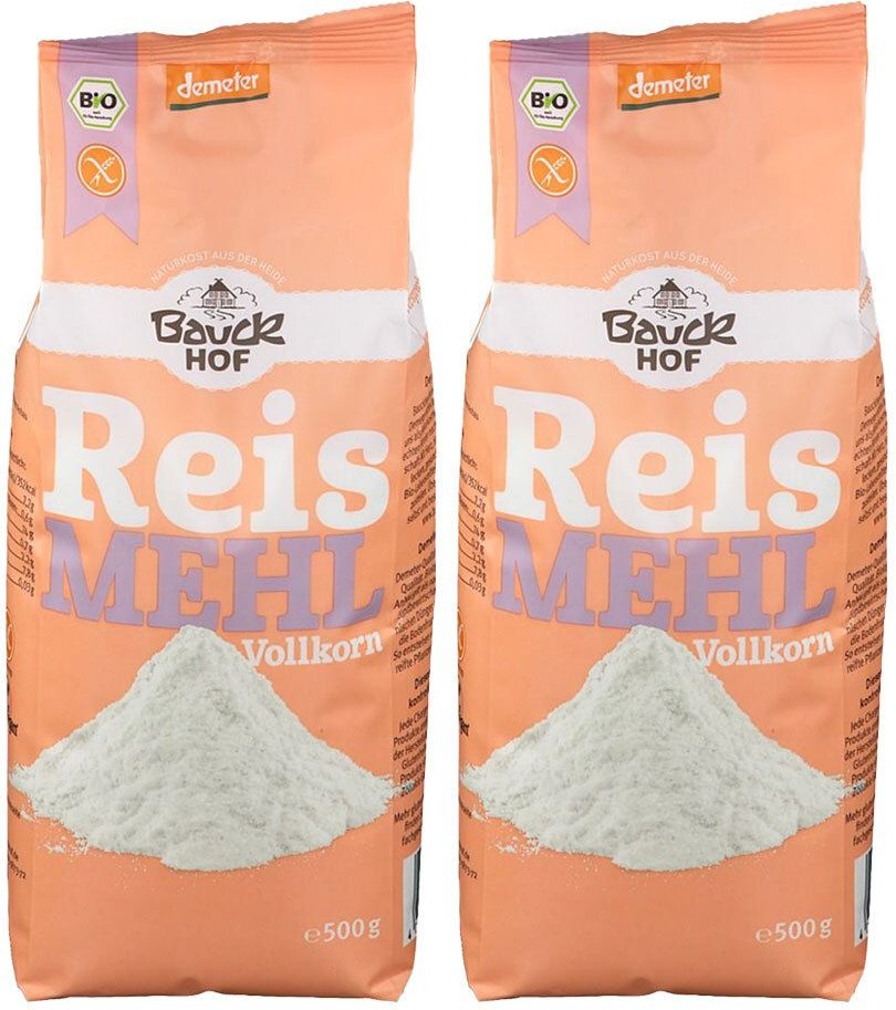 Bauckhof Bio Reis Mehl 2x500 g Pulver