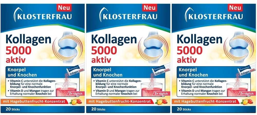 Klosterfrau Kollagen 5000 aktiv Granulat Sticks 3x 3x20 St