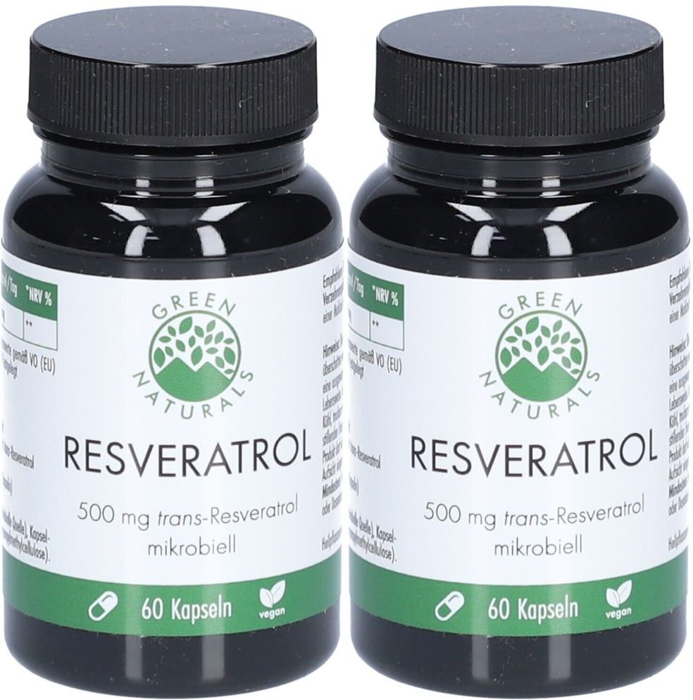 Green Naturals Trans-Resveratrol 500 mg vegan Kps. 2x 2x60 St Kapseln