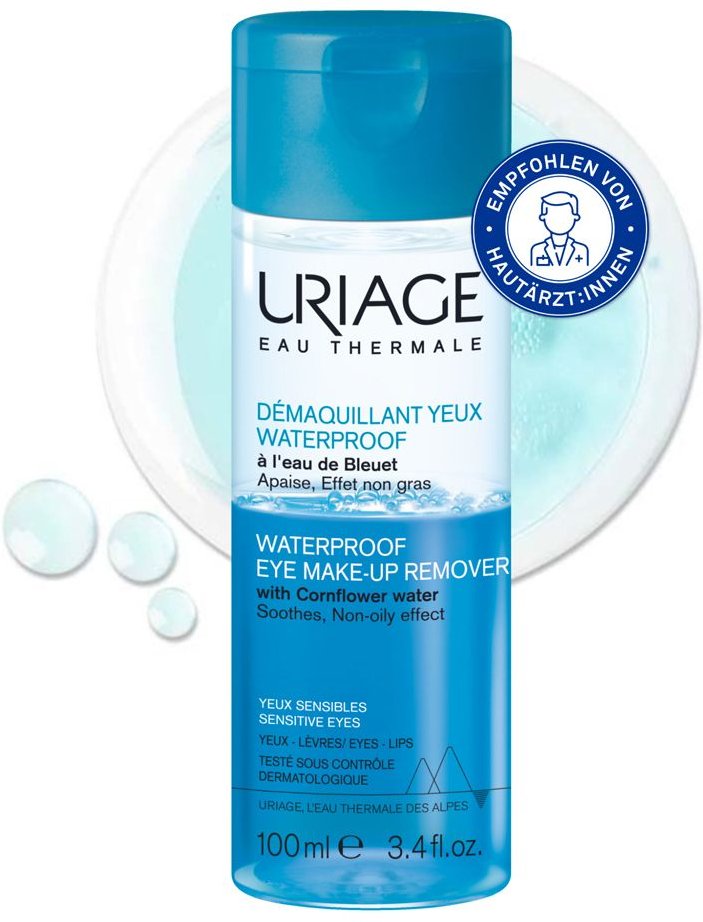 Uriage waterproof Augen-Make-up Entferner 100 ml Flüssigkeit