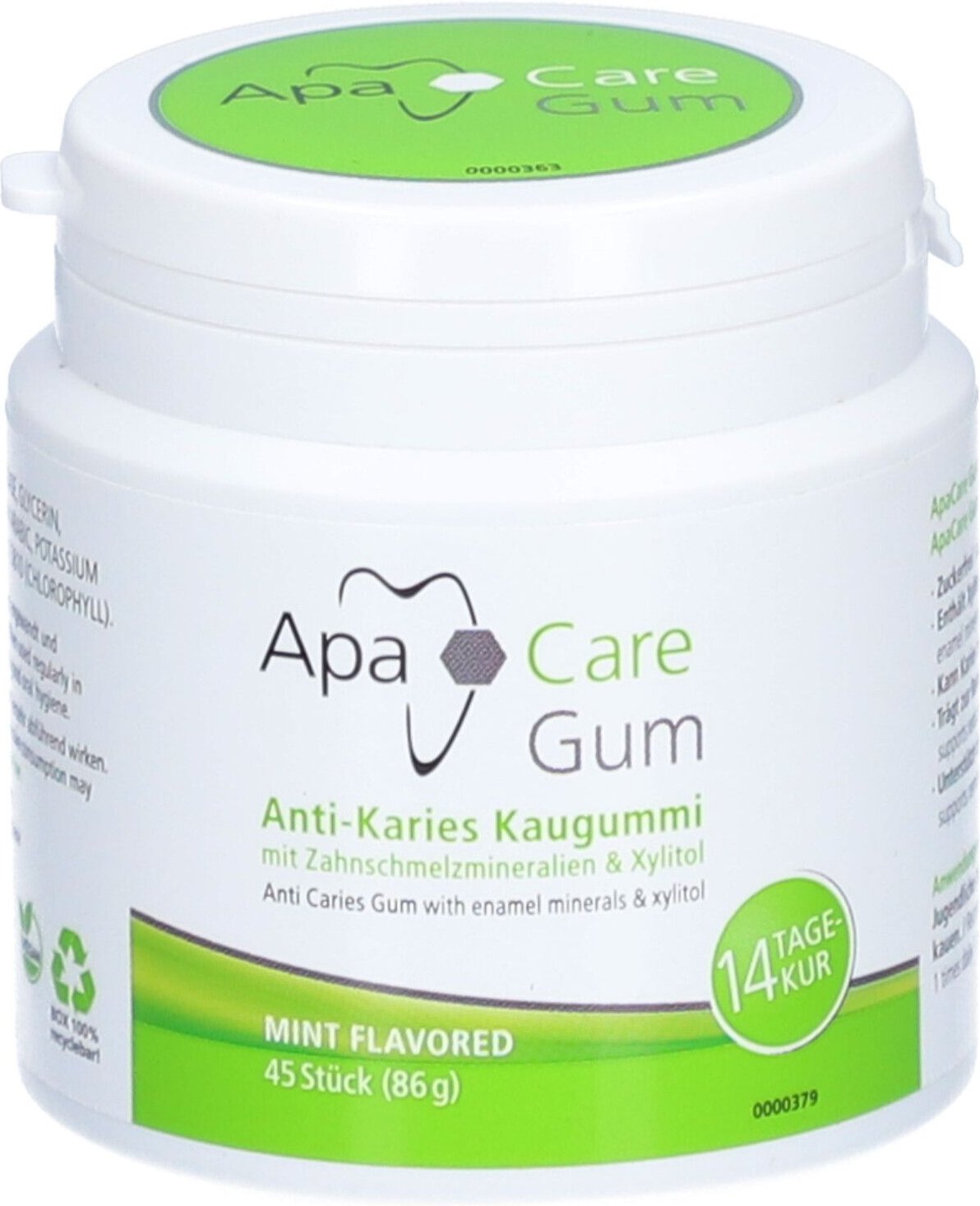 Apacare Gum Anti-Karies Kaugummi 45 St