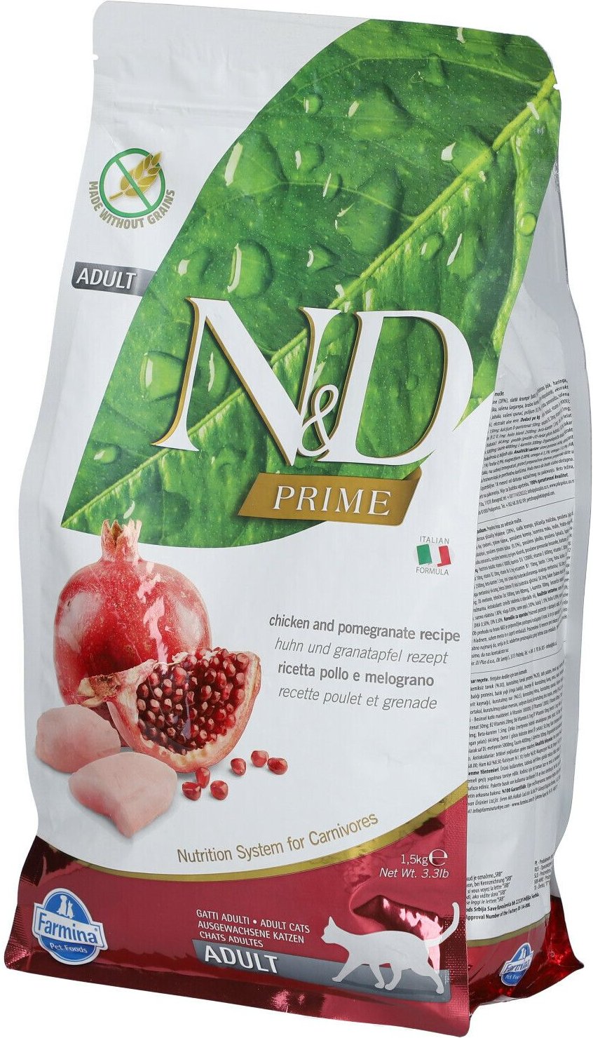 N&D CAT Pollo&Melogra AD M1,5K 1500 g Futter