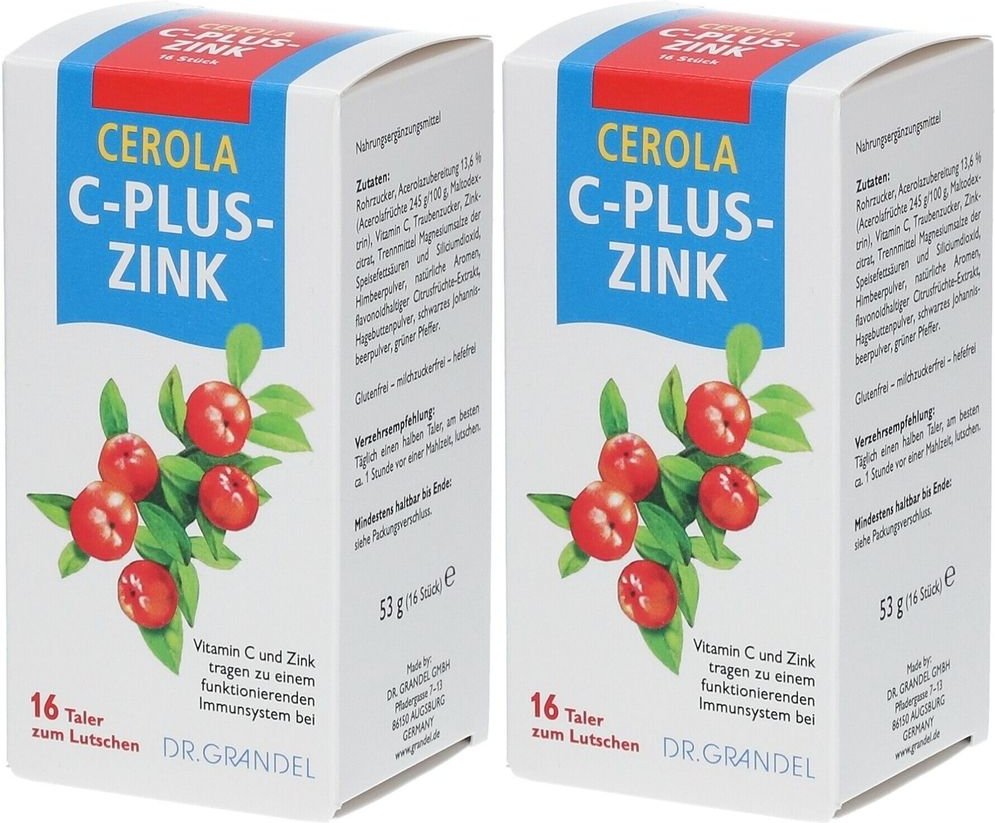 Cerola C plus Zink Taler Grandel 2x 2x16 St Bonbons